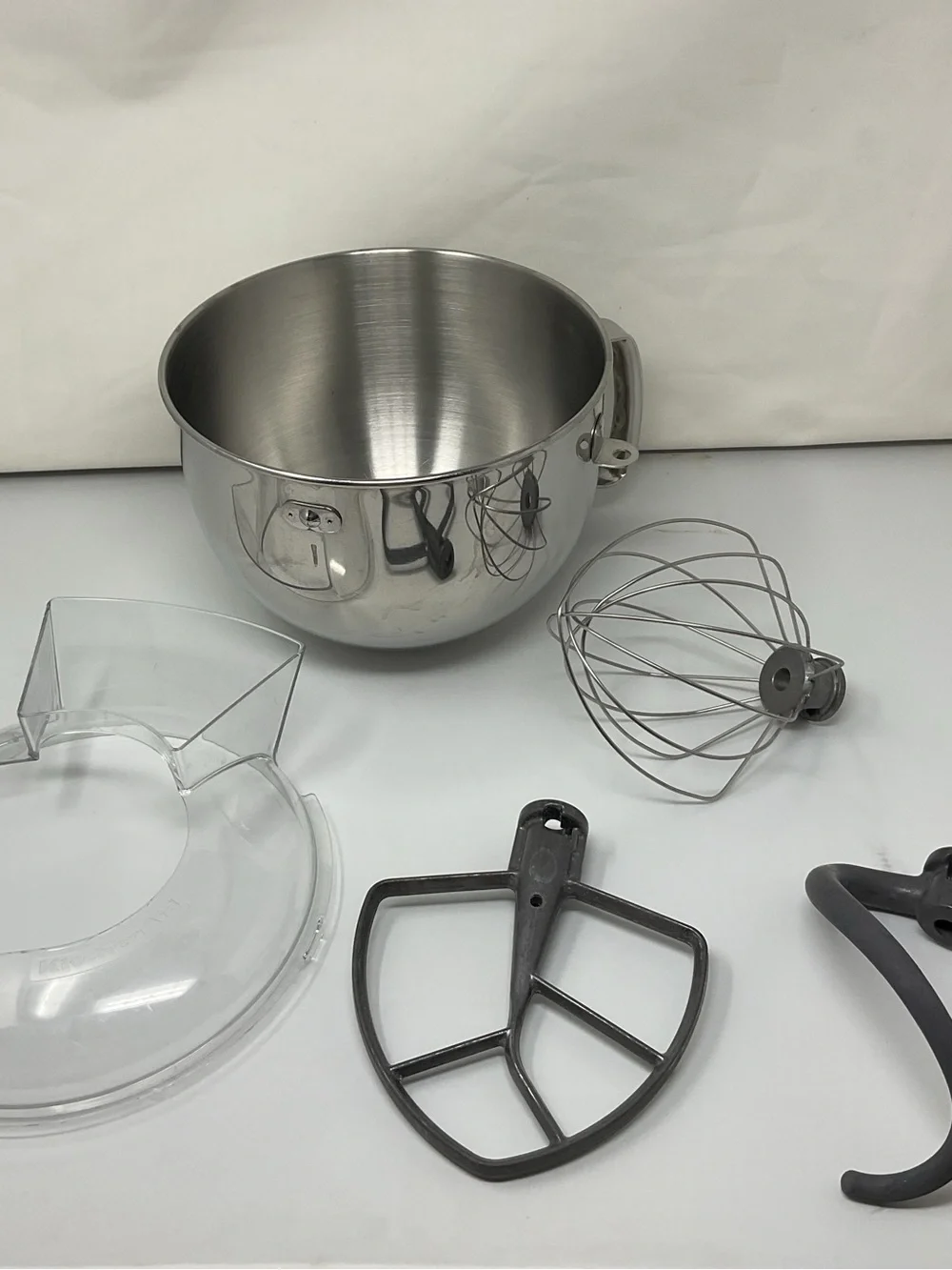 6qt KitchenAid Stainless Steel Mixing Bowl with Attachments - Silver